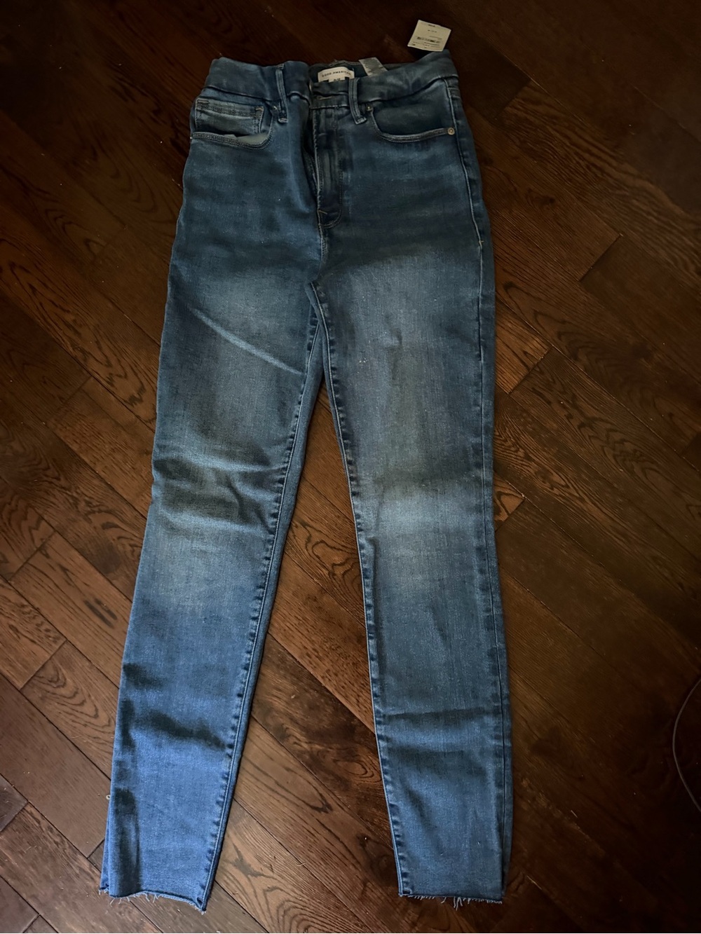 Good American High-Rise Skinny Jeans in Blue Wash